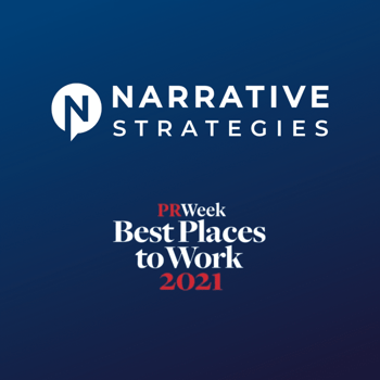 Narrative Strategies is Named to PR Week's Best Places to Work Class of 2021